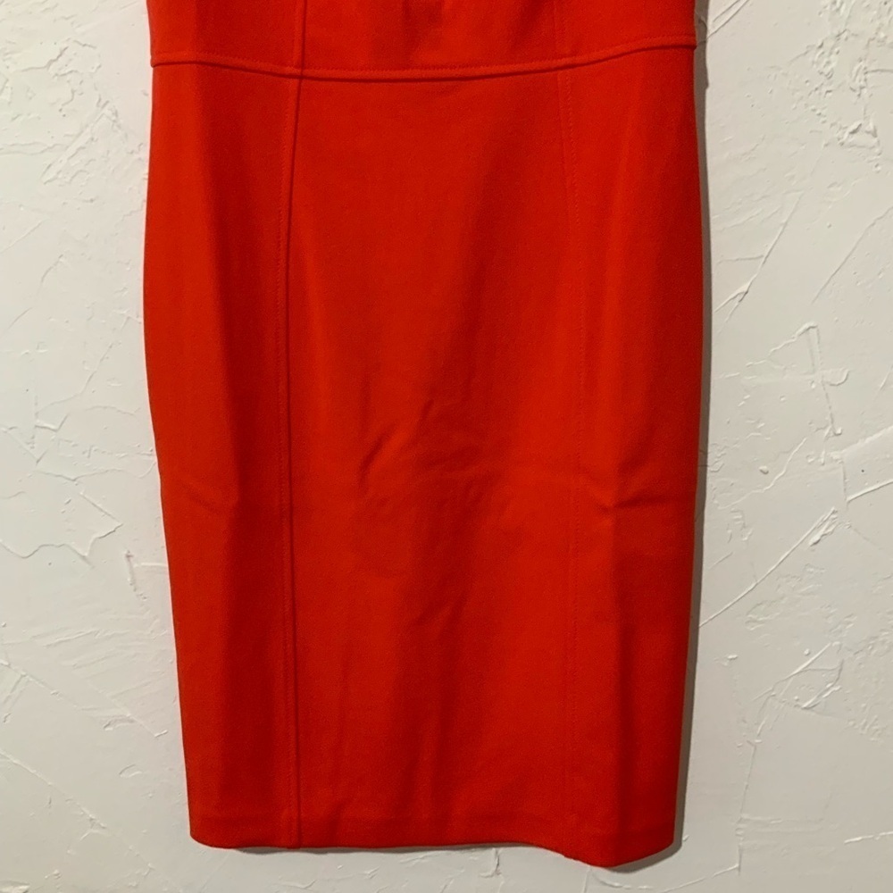 NWT Calvin Klein Red Sheath Dress with Square Neck Sz 6 | Business Office Wear - Picture 4 of 10